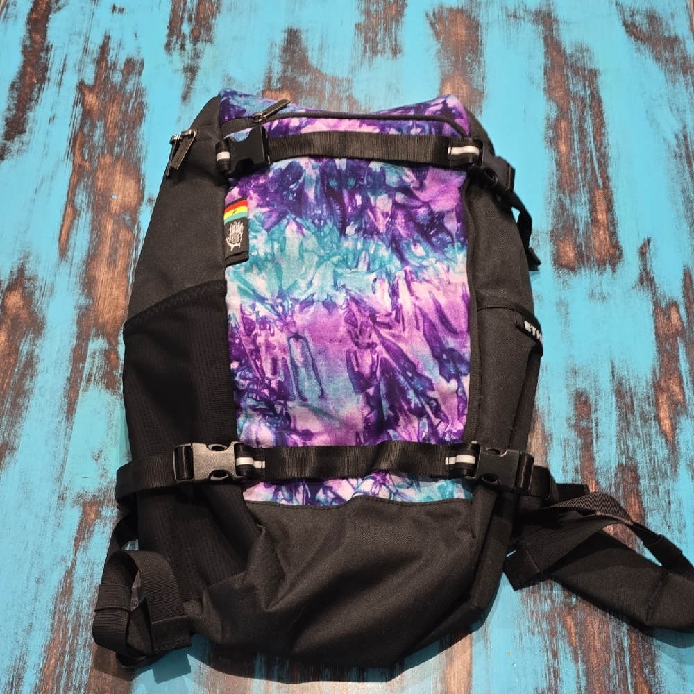 Vibrant Black and Purple Ethnotek Backpack